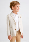 Mayoral Youth Boys Oat Colored Tailored Blazer Jacket | HONEYPIEKIDS | Kids Boutique Clothing