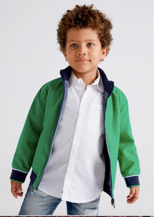 Mayoral Youth Boys Reversible Blue and Green Jacket | HONEYPIEKIDS | Kids Boutique Clothing