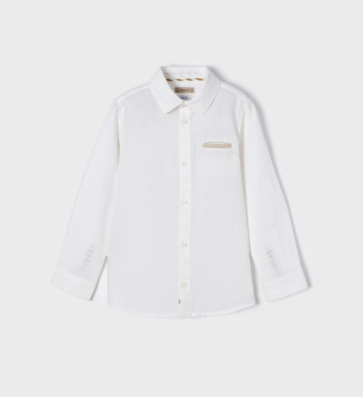 Mayoral Youth Boys White Long Sleeve Dress Shirt