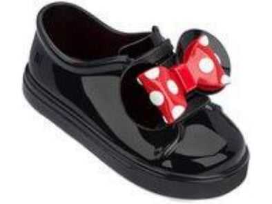 Mini Melissa Girls Black Patent Disney Minnie Mouse Slip-On Sneakers | HONEYPIEKIDS | Kids Boutique 