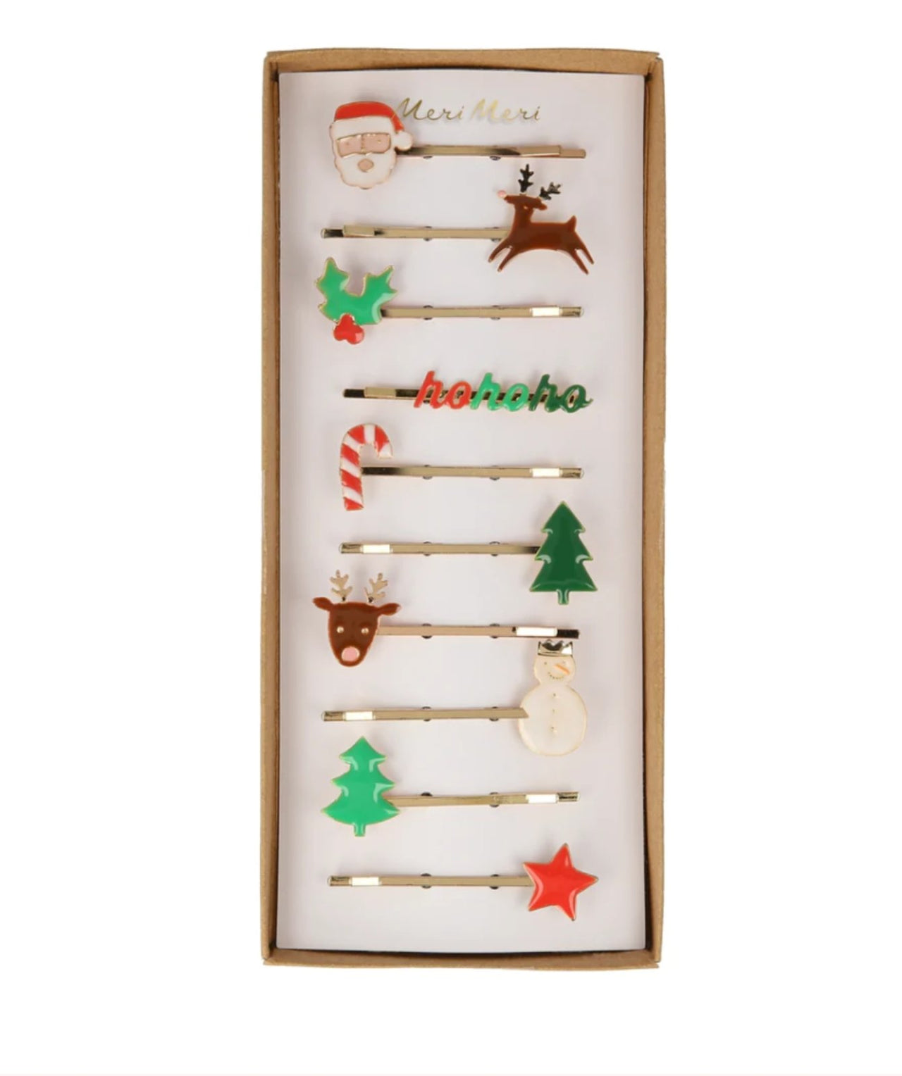 Meri Meri Christmas Hair Slides - Pack of 10 | HONEYPIEKIDS 