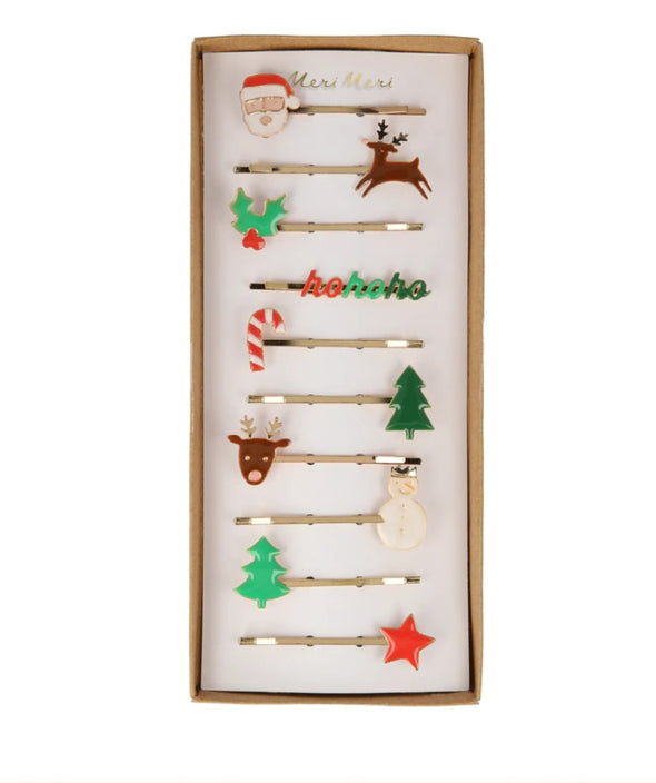 Meri Meri Christmas Hair Slides - Pack of 10 | HONEYPIEKIDS | Kids Boutique Clothing