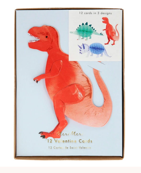 Meri Meri Dinosaur Valentine Cards (Set of 12) | HONEYPIEKIDS | Kids Boutique Clothing