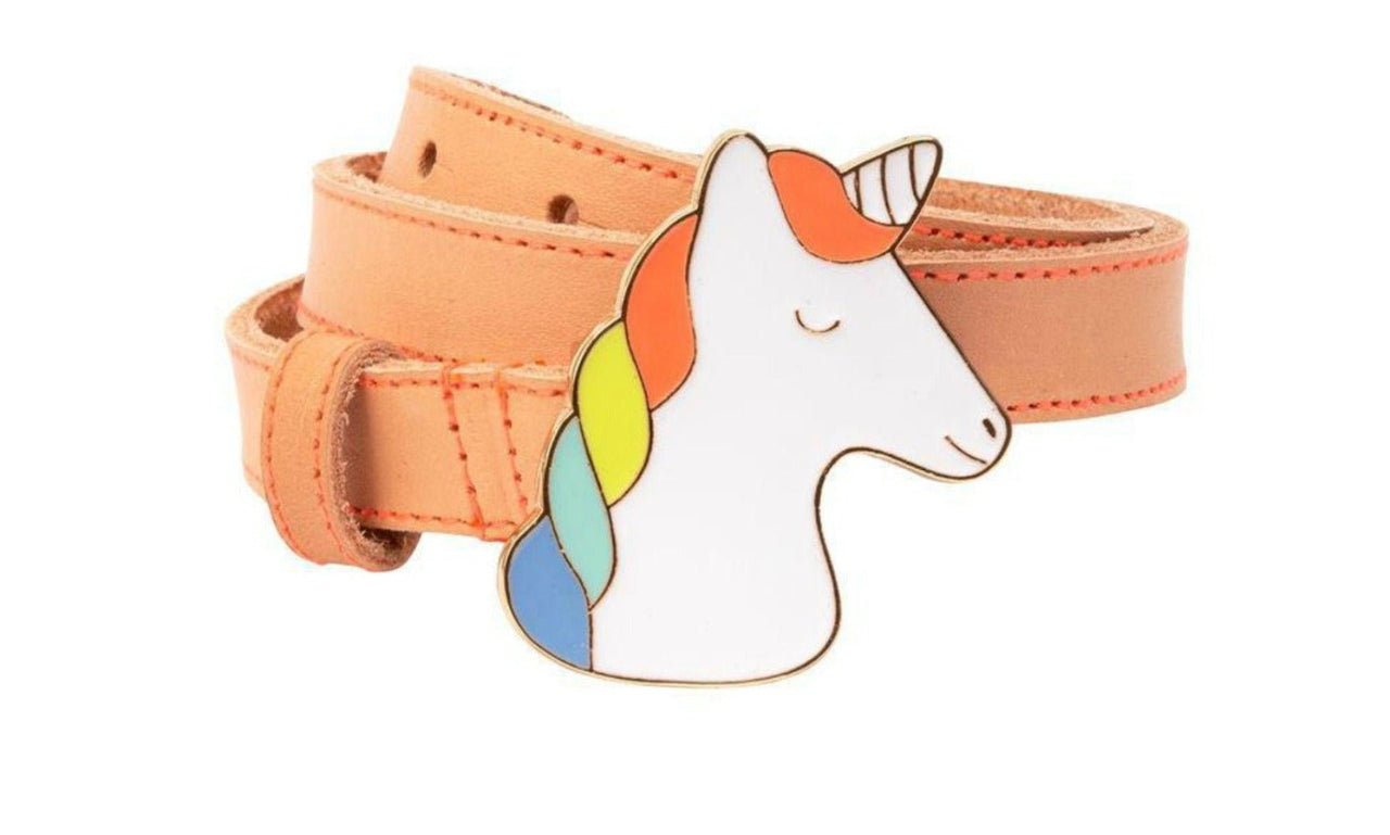 Meri Meri Girls Leather Unicorn Belt.  Sized for Ages 4-6 | HONEYPIEKIDS 