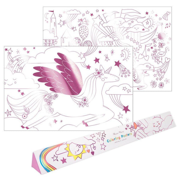 Meri Meri Girls Unicorn Coloring Posters (Set Of 2) | HONEYPIEKIDS | Kids Boutique Clothing
