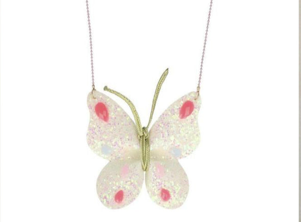 Meri Meri Glitter Butterfly Necklace | HONEYPIEKIDS | Kids Boutique Clothing