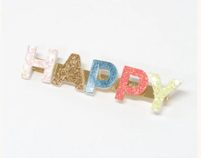 Meri Meri Glitter HAPPY Hair Slide | HONEYPIEKIDS | Kids Boutique Clothing
