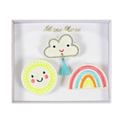 Meri Meri Glitter Weather Faces Brooches | HONEYPIEKIDS 