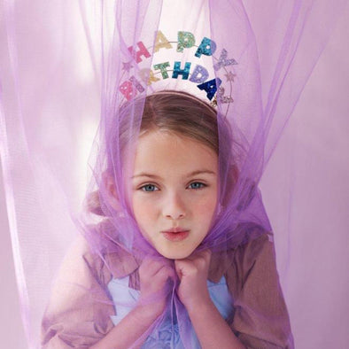 Meri Meri Happy Birthday Glitter Headband | HONEYPIEKIDS | Kids Boutique Clothing