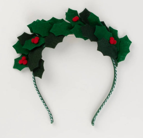 Meri Meri Holiday Green Felt Holly Headband | HONEYPIEKIDS | Kids Boutique Clothing