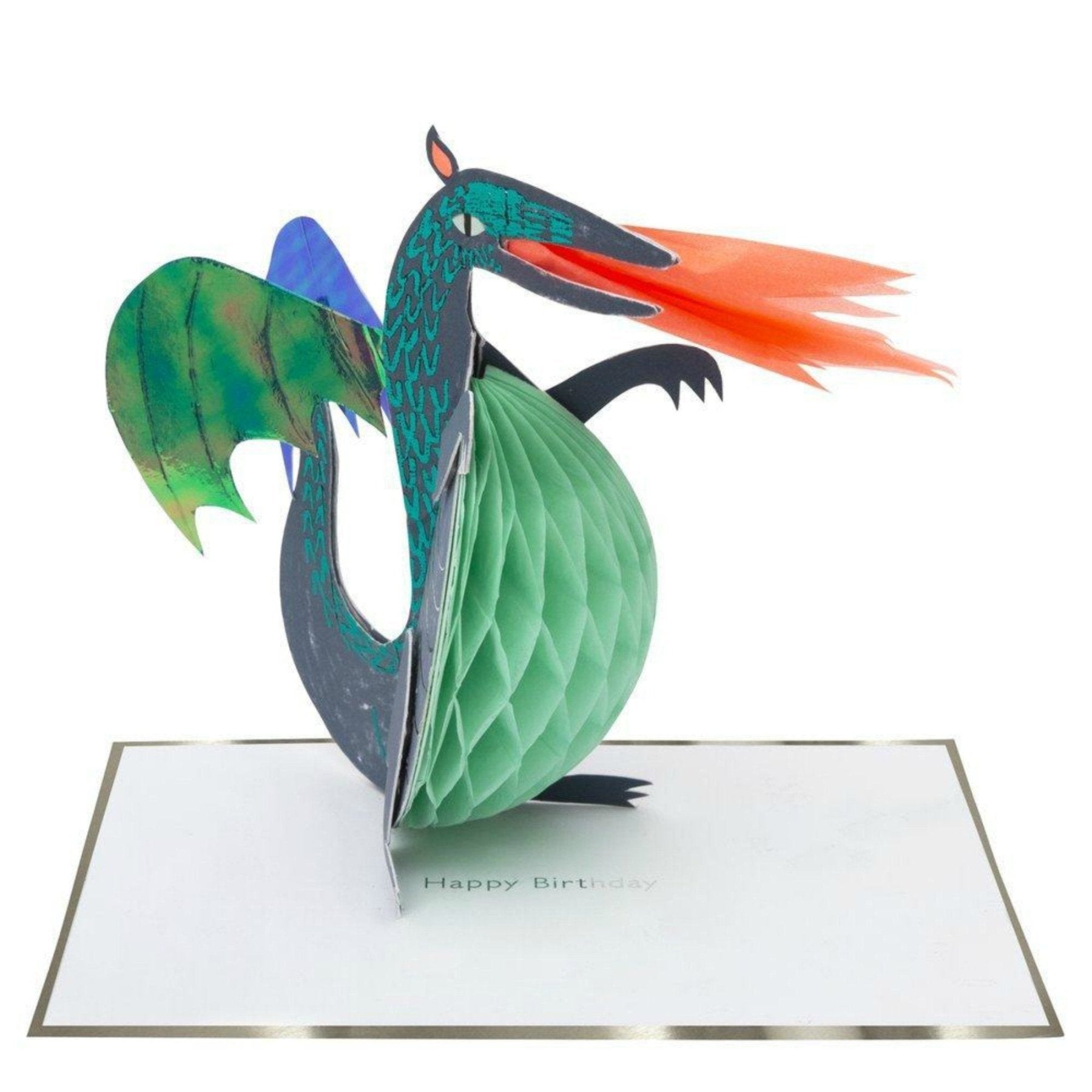 Meri Meri Honeycomb Dragon Stand-Up Card | HONEYPIEKIDS 