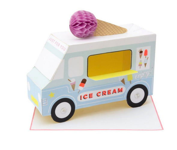 Meri Meri Ice Cream Truck Stand-Up Greeting Card | HONEYPIEKIDS | Kids Boutique Clothing