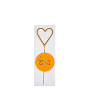 Meri Meri Large Gold Sparkler HEART Birthday Candle | HONEYPIEKIDS 