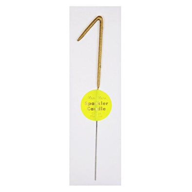 Meri Meri Large Gold Sparkler Number Birthday Candles | HONEYPIEKIDS | Kids Boutique Clothing