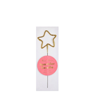 Meri Meri Large Gold Sparkler STAR Candle | HONEYPIEKIDS | Kids Boutique Clothing