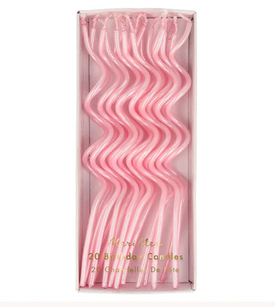 Meri Meri Pink Swirly Candles | HONEYPIEKIDS | Kids Boutique Clothing