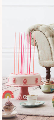 Meri Meri Pink Tall Tapered Long Birthday Candles | HONEYPIEKIDS 