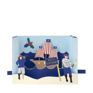 Meri Meri Pirate Diorama Birthday Card | HONEYPIEKIDS | Kids Boutique Clothing