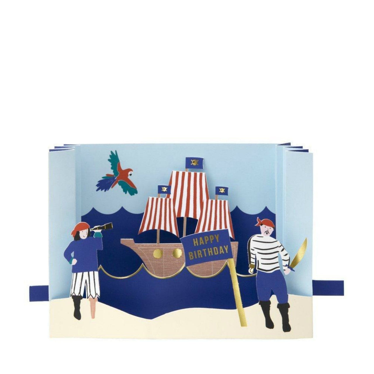 Meri Meri Pirate Diorama Birthday Card | HONEYPIEKIDS 