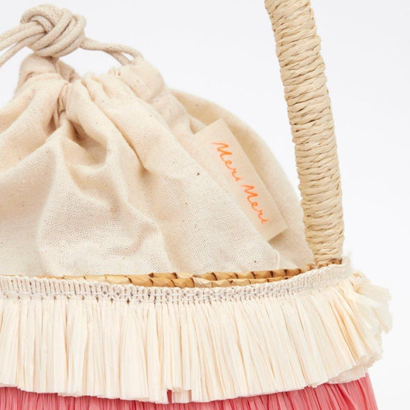 Meri Meri Raffia Fringed Woven Straw Bag | HONEYPIEKIDS | Kids Boutique Clothing