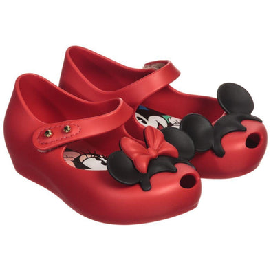 Mini Melissa Girls Red Mickey and Minnie Disney Mary Jane Shoes | HONEYPIEKIDS | Kids Shoes