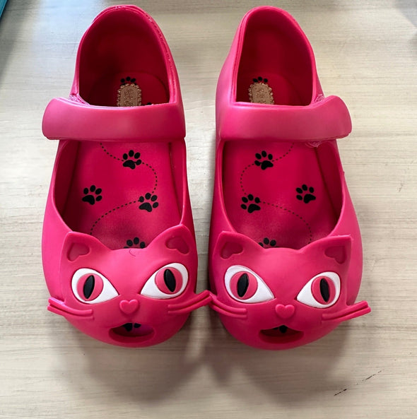 Mini Melissa Girls UltraGirl II Matte Hot Pink Cat Shoes | HONEYPIEKIDS | Kids Boutique Clothing