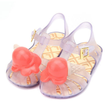 Mini Melissa Little Girls Aranha X Clear/Orange Ice Cream Sandals | HONEYPIEKIDS | Kids Shoes