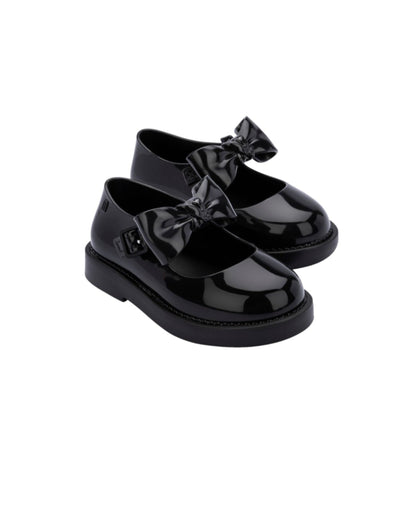 Mini Melissa Girls LOLA BB Shoes In BLACK Patent Leather | HONEYPIEKIDS | Kids Shoes