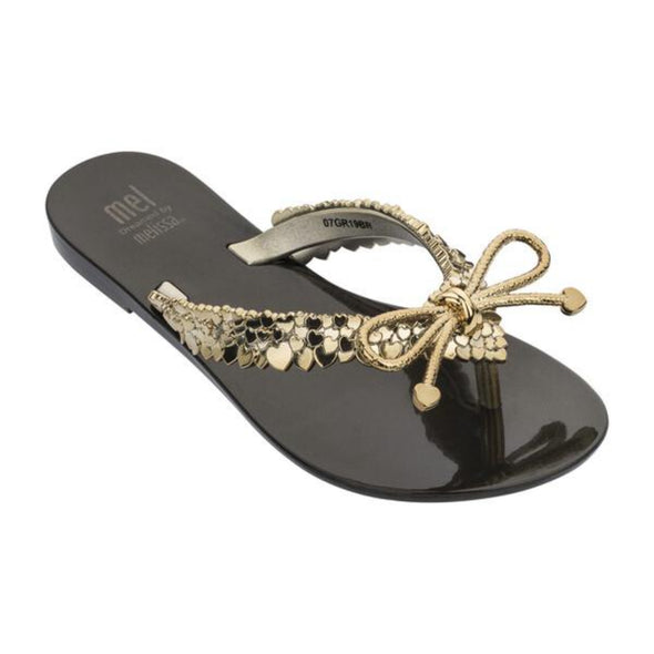 Mini Melissa Mel Harmonic Chrome III Gold Sandals | HONEYPIEKIDS | Kids Boutique Clothing
