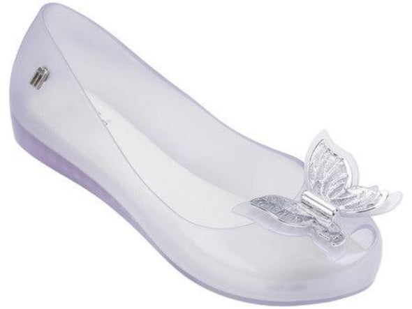 Mini Melissa Youth Ultragirl Fly Pearly Lilac Butterfly Dress Shoes | HONEYPIEKIDS | Kids Boutique 