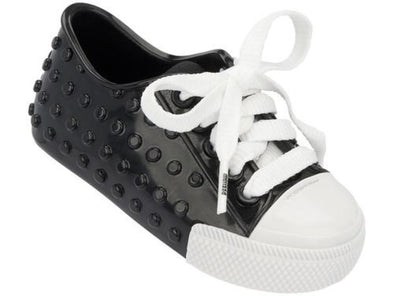 Mini Melissa Unisex Polibolha Black Sneakers | HONEYPIEKIDS | Kids Boutique Clothing