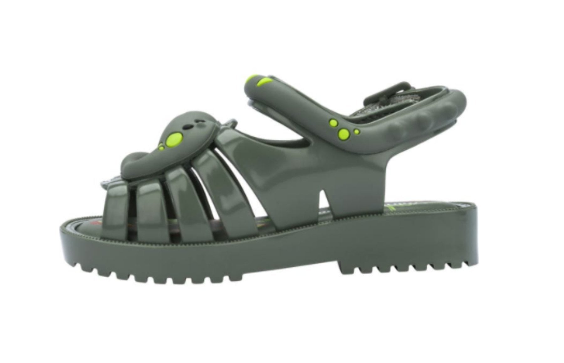 Mini Melissa Boys Green Mini Francxs Dinosaur Sandals | HONEYPIEKIDS