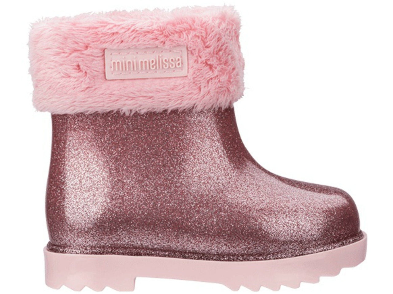 Mini Melissa Toddler Girls Winter Pink Cuff Boots | HONEYPIEKIDS 