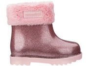 Mini Melissa Toddler Girls Winter Pink Cuff Boots | HONEYPIEKIDS 