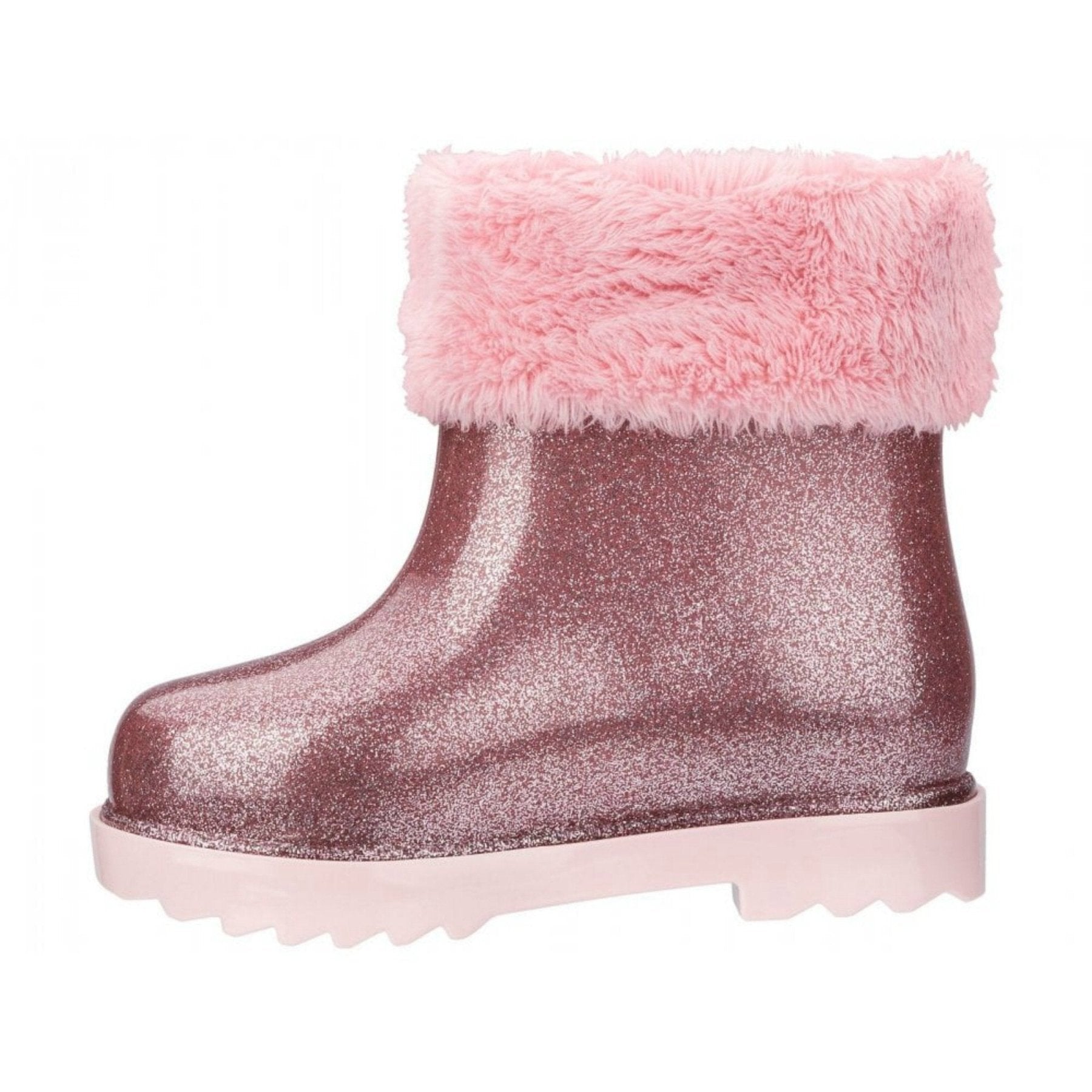Mini Melissa Toddler Girls Winter Pink Cuff Boots | HONEYPIEKIDS 