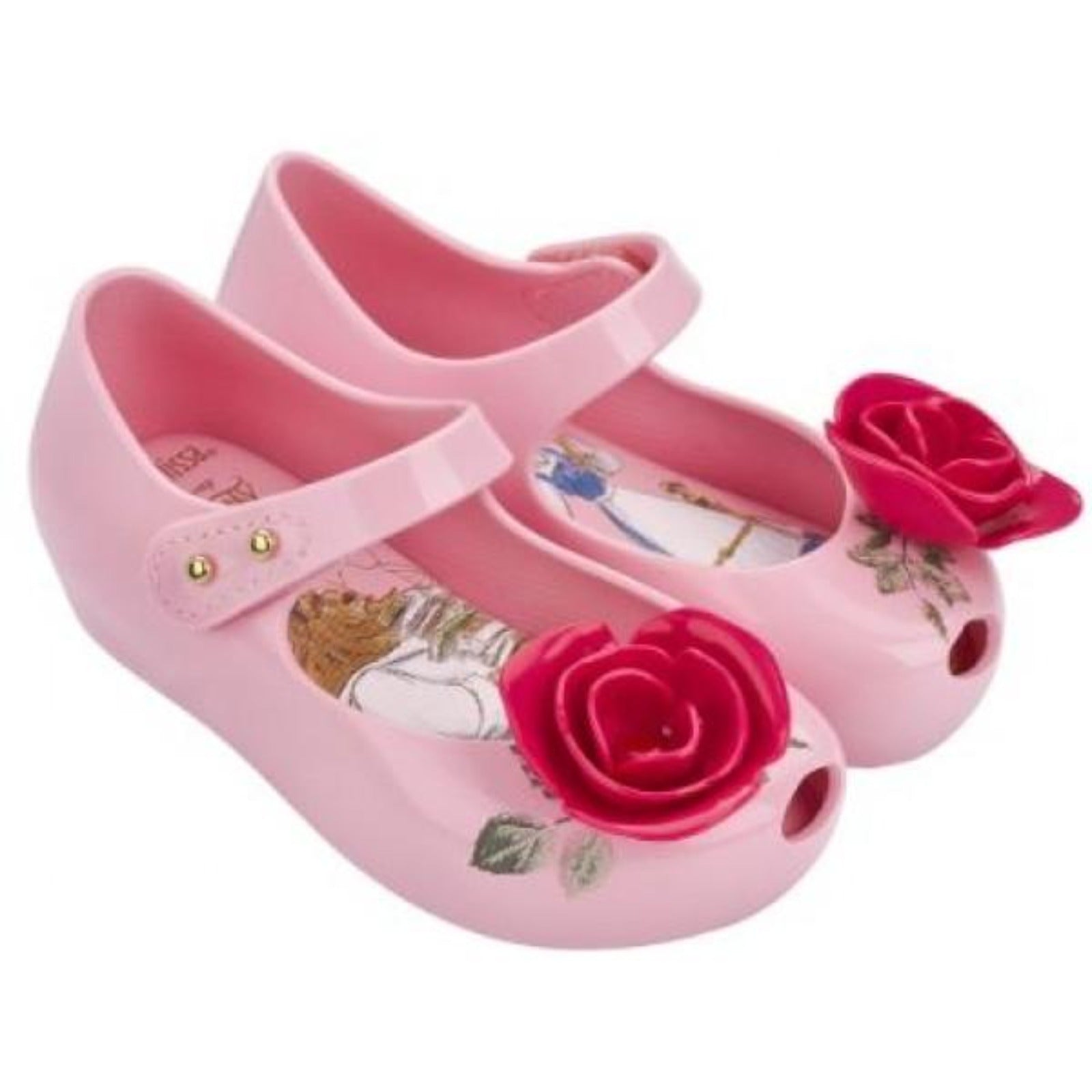 Mini Melissa Ultra Girl PINK Beauty and the Beast Toddler Rose Shoes | HONEYPIEKIDS 