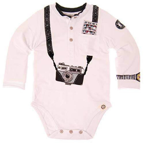 Mini Shatsu Infant Boys Mickey Mouse & Me Camera Bodysuit | HONEYPIEKIDS | Kids Boutique Clothing