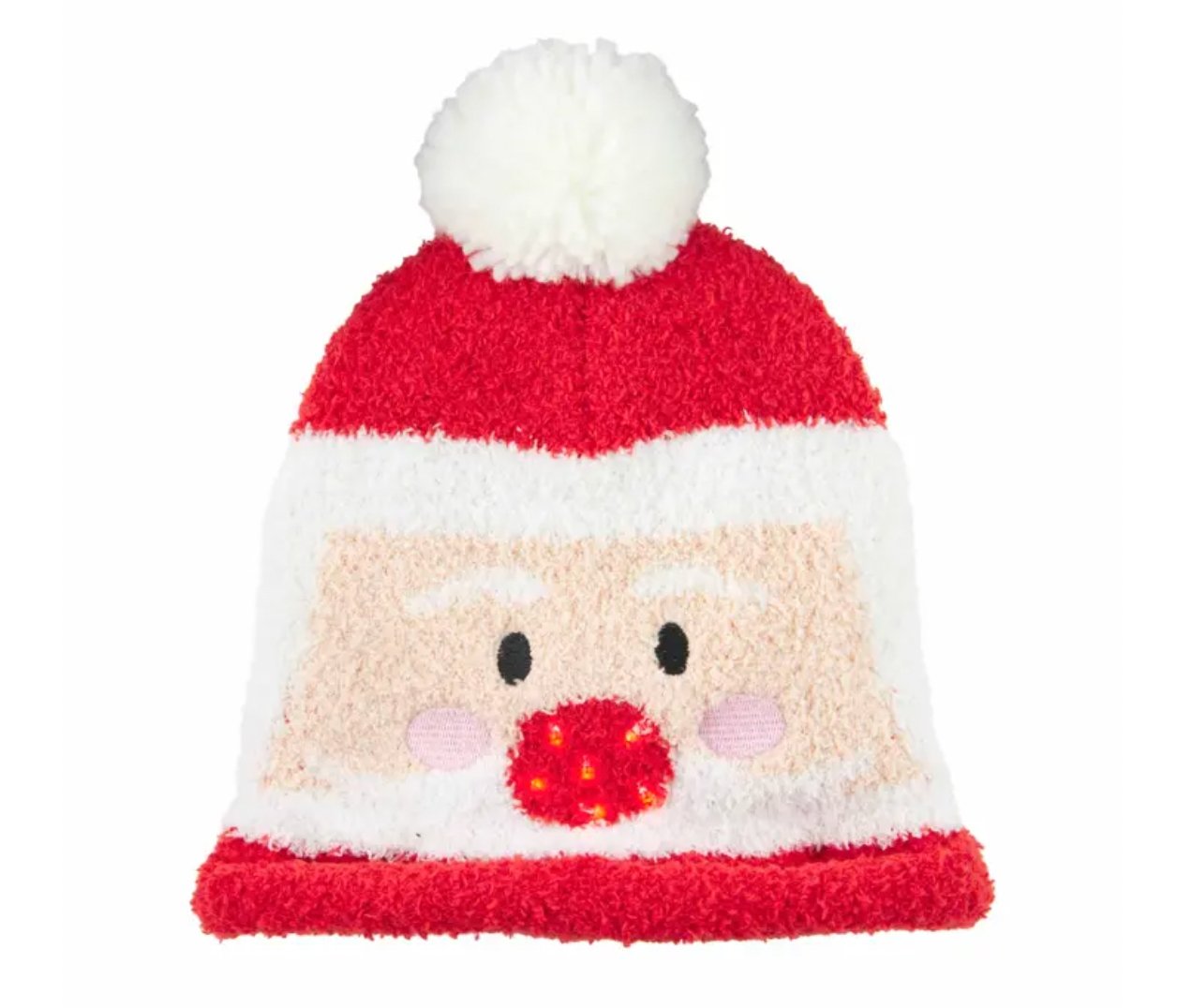 MudPie Baby & Toddler Chenille Christmas Santa Light Up Hat | HONEYPIEKIDS 
