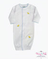 Mudpie Infant French Knot Duck Sleep Gown | HONEYPIEKIDS | Kids Boutique Clothing