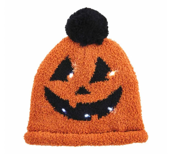 MudPie Pumpkin Patch Halloween Chenille Light Up Toddler Hat | HONEYPIEKIDS | Kids Boutique Clothing