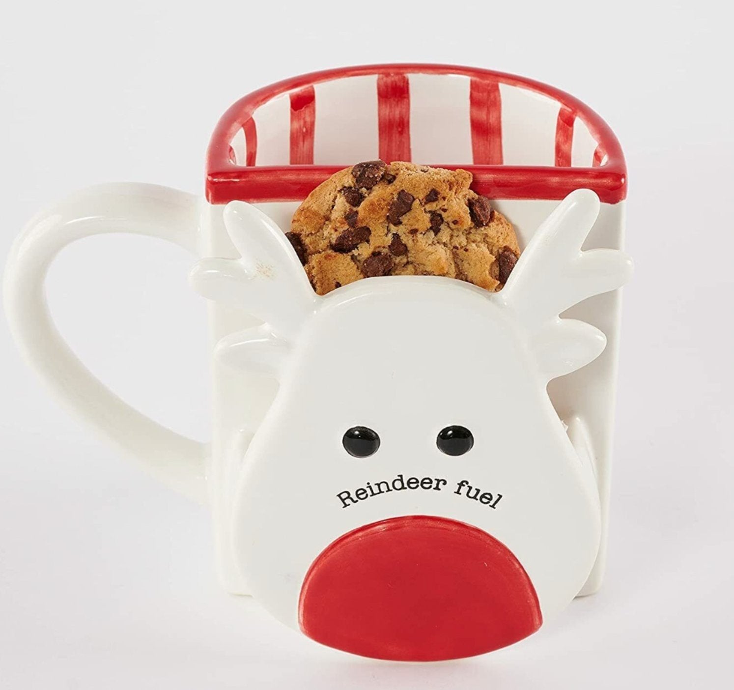 Mudpie Santa or Reindeer Cookie Pocket Mug