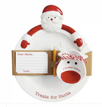 MUDPIE TREATS FOR SANTA AND HIS REINDEERS PLATE & BOWL SET | HONEYPIEKIDS | Kids Boutique Clothing