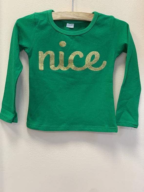 Naughty or Nice Long Sleeve Shirts | HONEYPIEKIDS | Kids Boutique Clothing