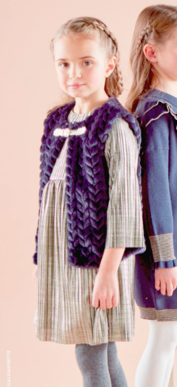 Lili Gaufrette Faux Fur Loyd Vest | HONEYPIEKIDS | Kids Boutique Clothing