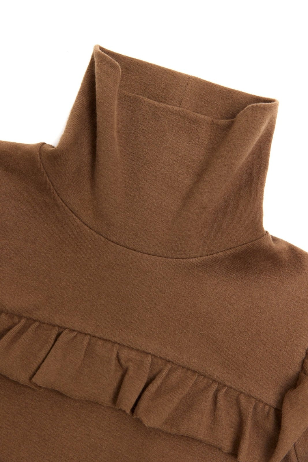 Nicole Miller Girls Winter Moss Ruffle Turtleneck Top | HONEYPIEKIDS 