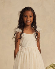 NoraLee Poppy Dress In Ivory | HONEYPIEKIDS 