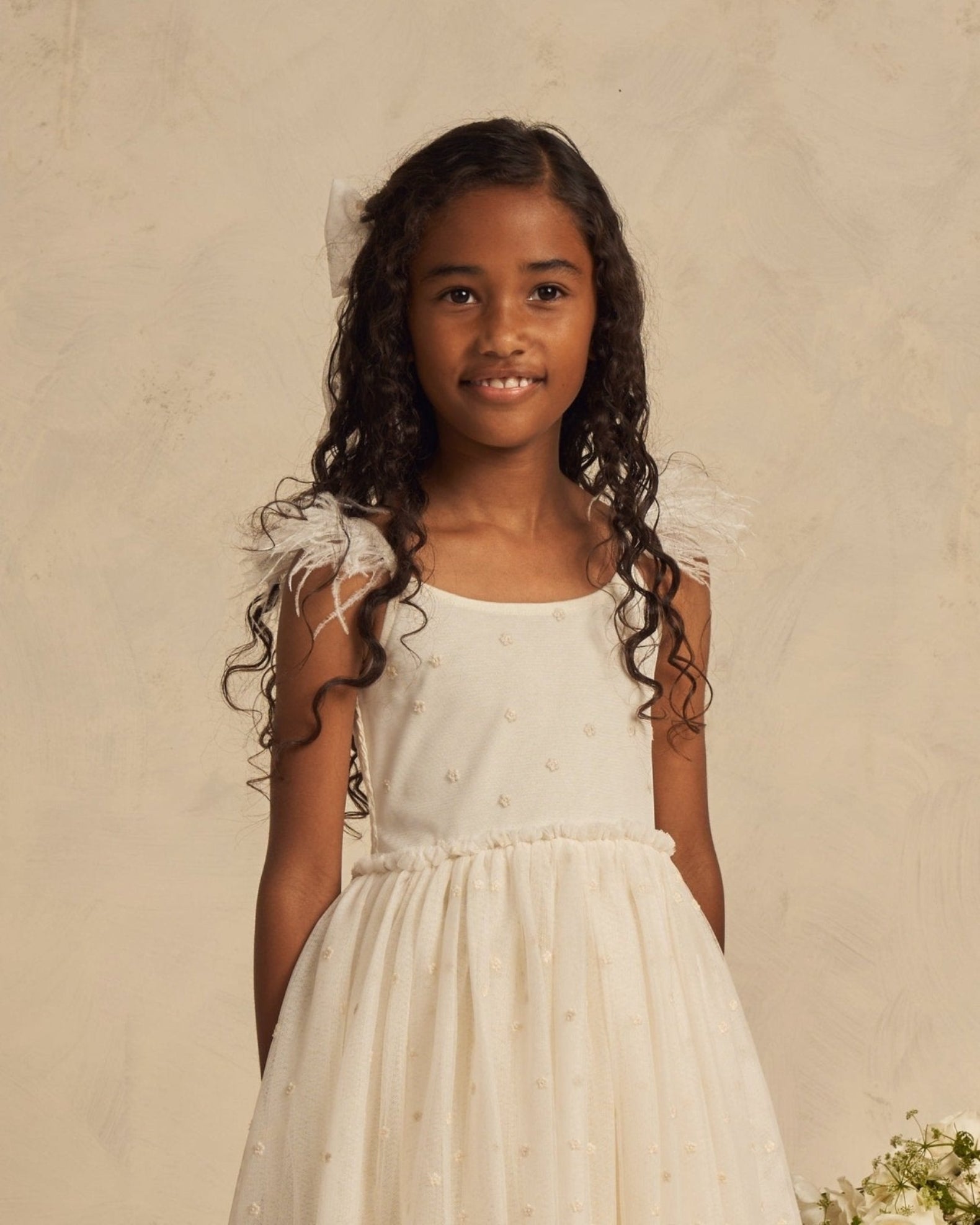 NoraLee Poppy Dress In Ivory | HONEYPIEKIDS 