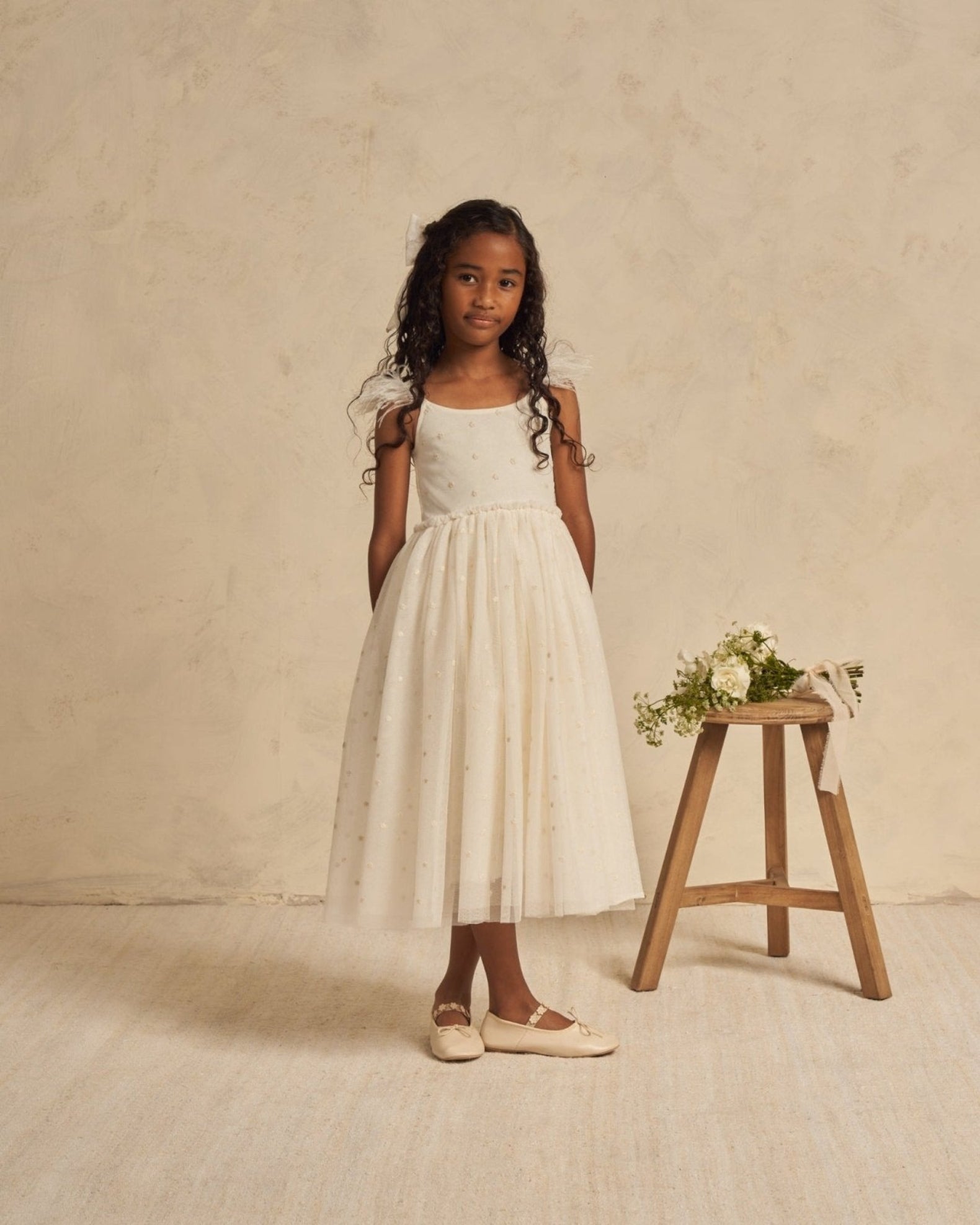 NoraLee Poppy Dress In Ivory | HONEYPIEKIDS 