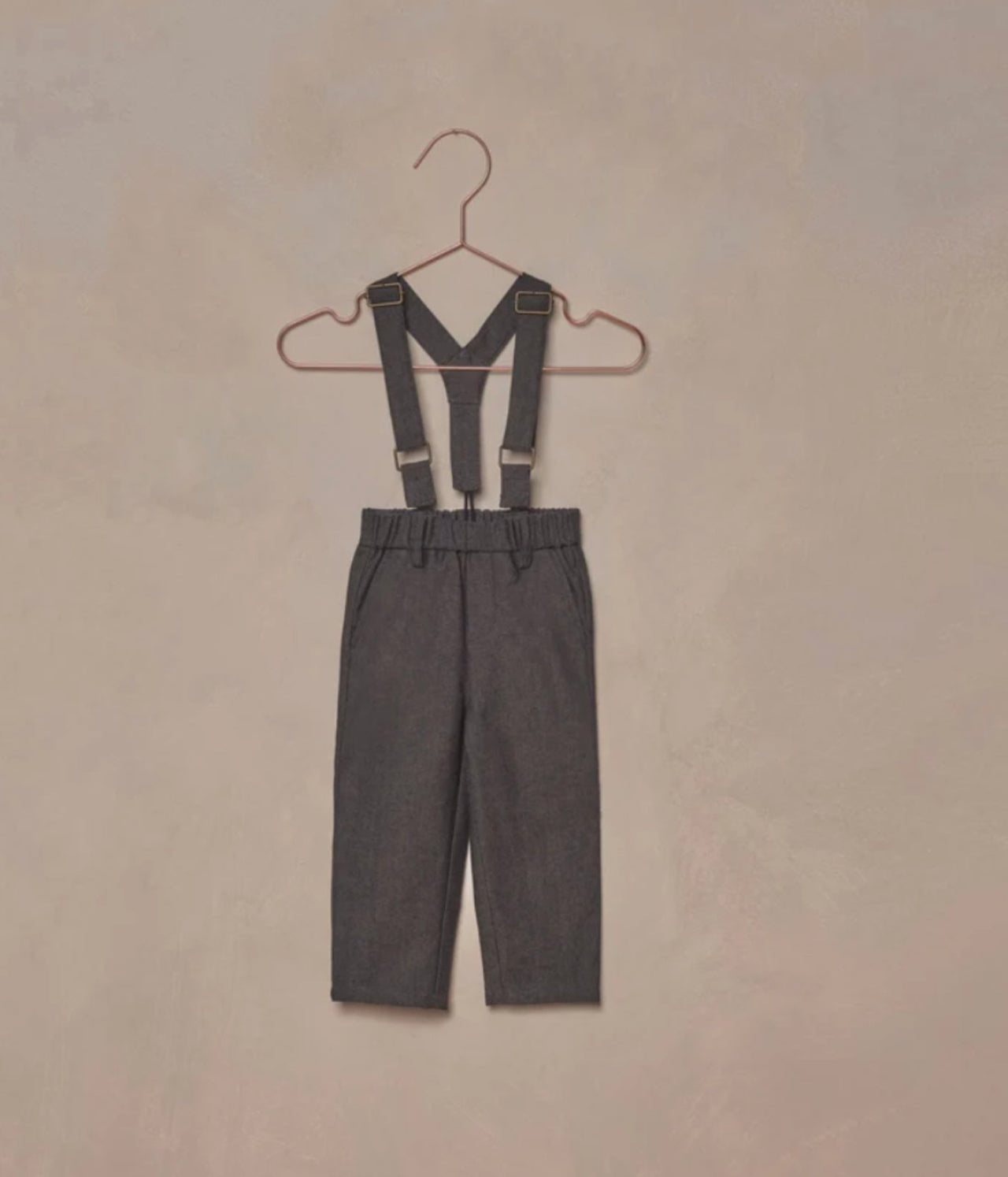 NoraLee Boys Heathered Black Suspender Pants - Baby and Toddler | HONEYPIEKIDS 