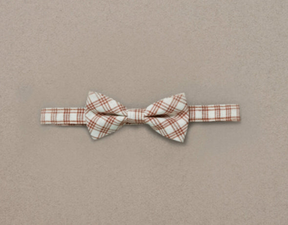 NoraLee Boys Bow Tie In Oat Check | HONEYPIEKIDS | Kids Boutique Clothing
